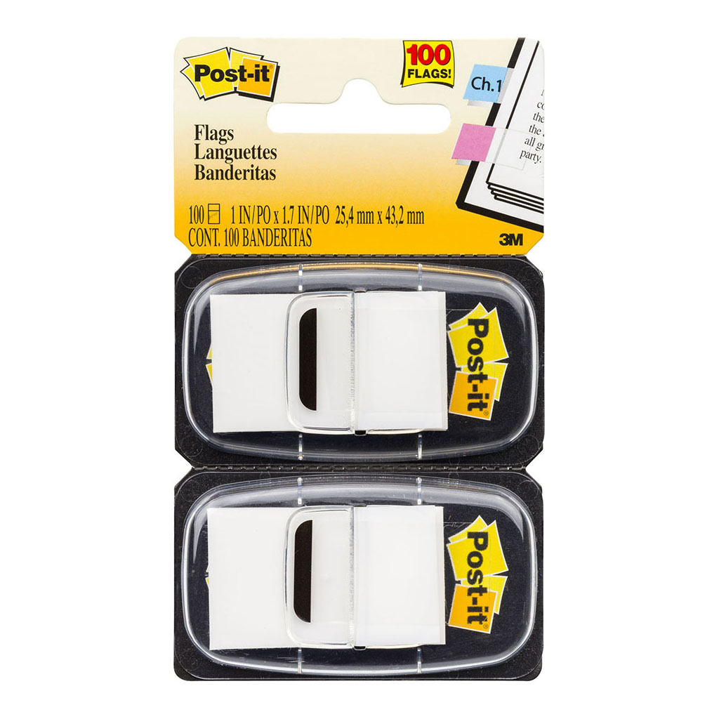 Post-it Flags 680-WE2 25x43mm White, Pack of 2