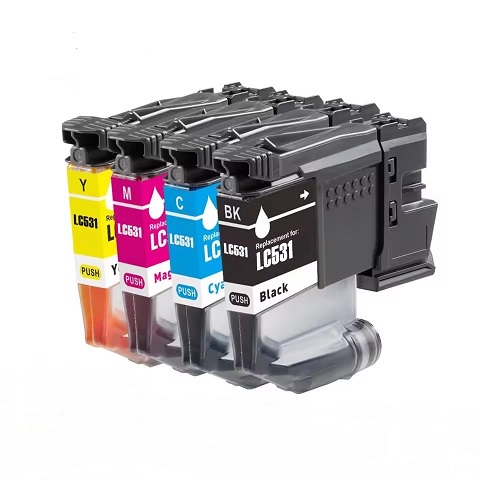 Compatible Brother LC531 Ink Cartridges 4 Pack (1BK/1C/1M/1Y)