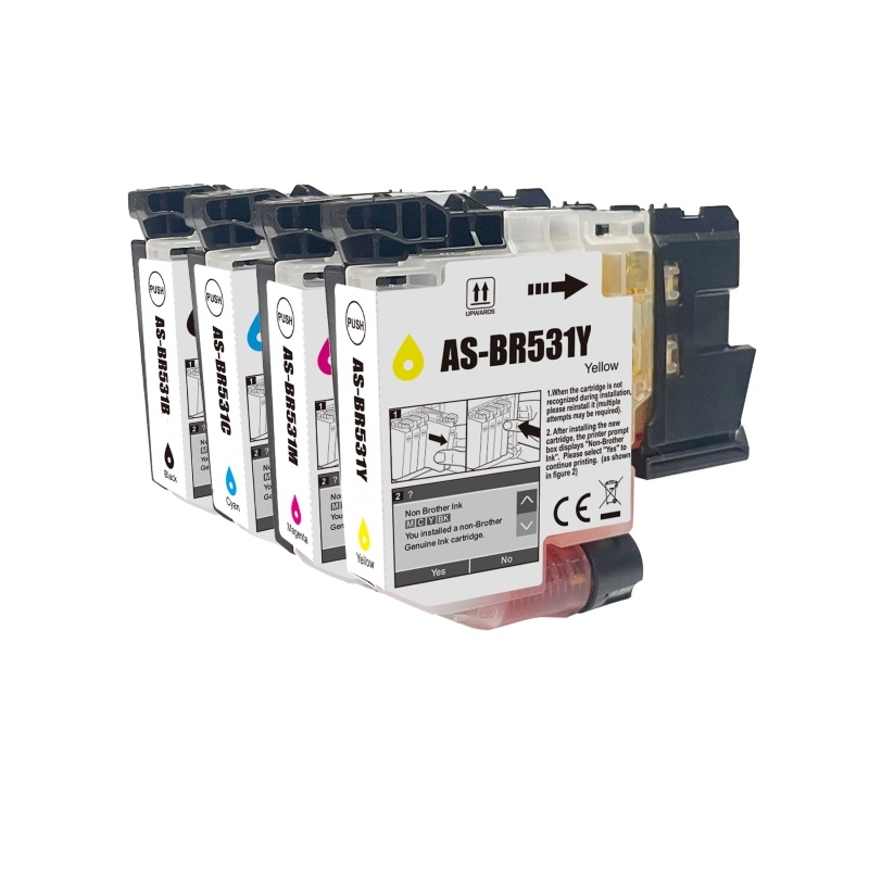 Compatible Brother LC531 Ink Cartridges 4 Pack (1BK/1C/1M/1Y)