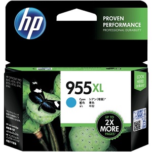 Genuine HP 955XL Cyan Ink Cartridge L0S63AA